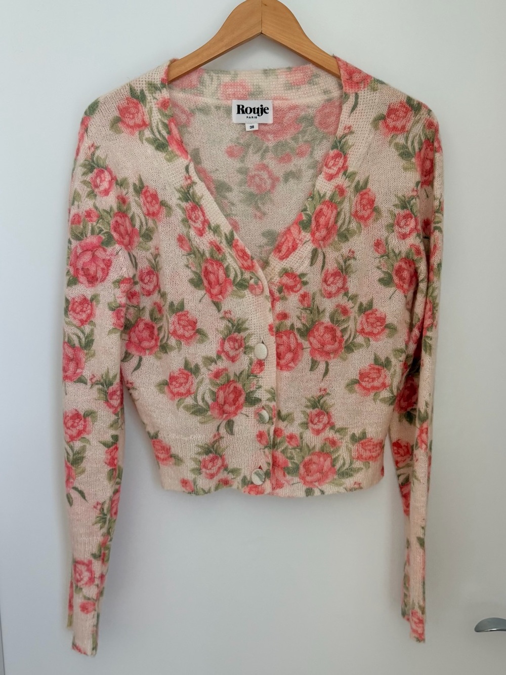 Rouje Roses Cardigan, Size 38